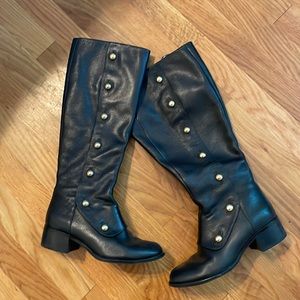 Michael Kors boots with gold buttons. Size 5 1/2